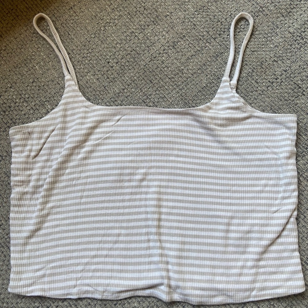 BP Cream and White Striped Camisole